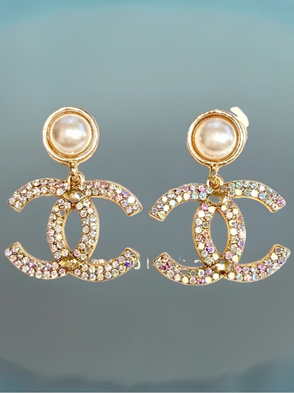Modern and fancy logo earrings